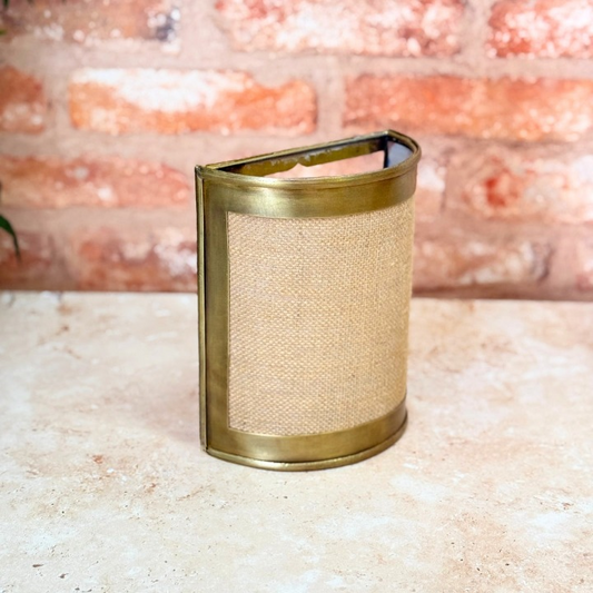 Applique murale Aourir en laiton et jute petite