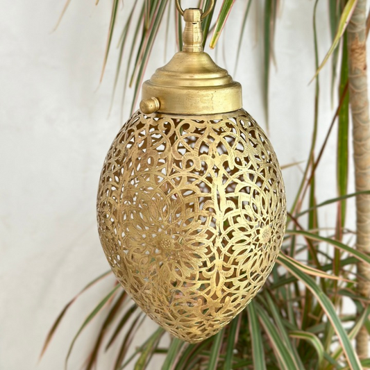 Suspension traditionnelle artisanale en laiton Losa doré