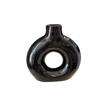 Vase artisanal Tafoukt noir