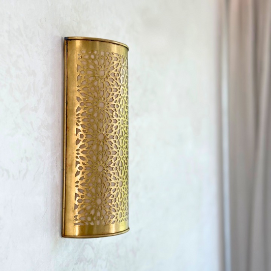 Applique murale Zellige en laiton doré