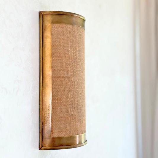 Applique murale Aourir en laiton et jute