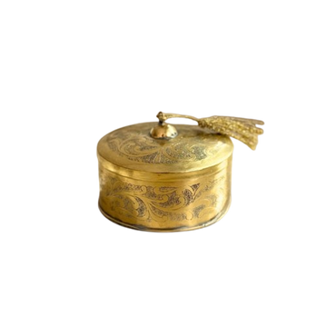 Boite de rangement en laiton doré zwak