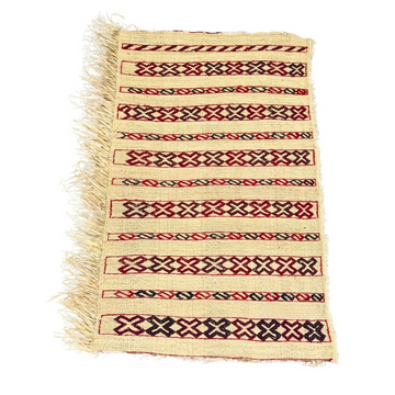 Tapis artisanal Extérieur en osier et laine 1m70/1m20