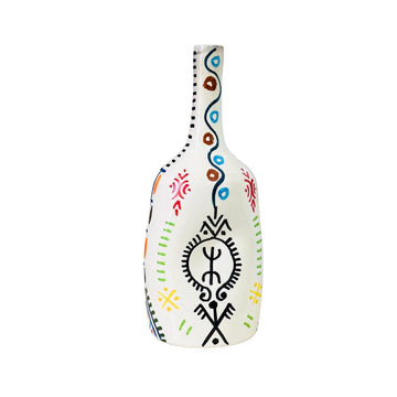 Vase artisanal bouteille amazigh Anaroze