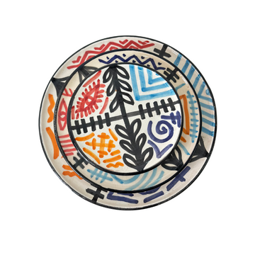 Set assiettes Amazigh noir