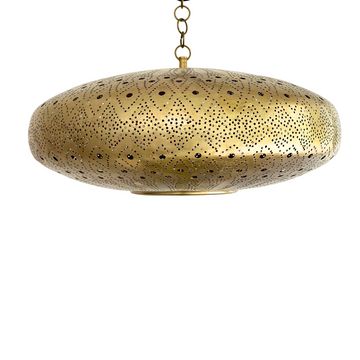 Suspension traditionnelle artisanale en laiton doré