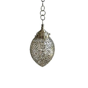 Suspension traditionnelle artisanale en laiton Losa argenté