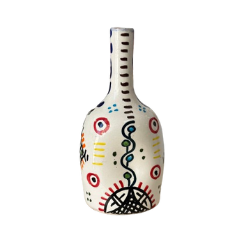 Vase artisanal bouteille amazigh Hennou