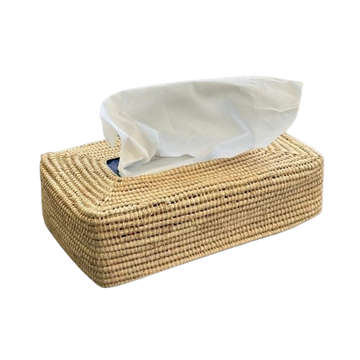 Boîte à mouchoirs en raphia