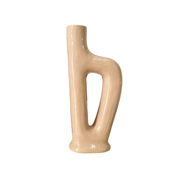 Vase artisanal Inana beige