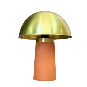 Abat-jour Marrakech en laiton doré et céramique Terracota