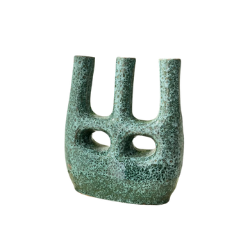 Vase artisanal Afous noir et bleu