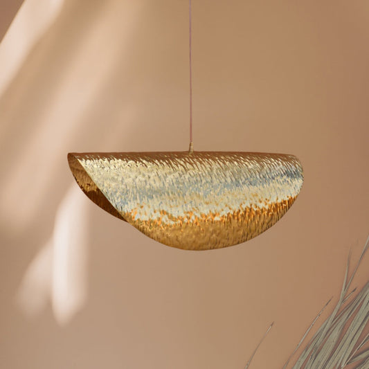 Suspension artisanale en laiton Ayour doré  60cm