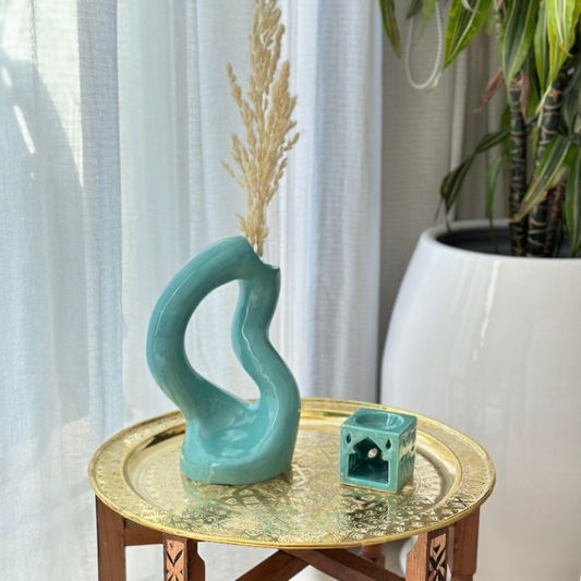 Vase artisanal Asrir turquoise