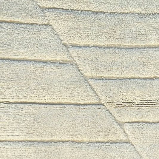 Tapis berbère Mrirt crème 100% laine de mouton - 162cm / 118cm