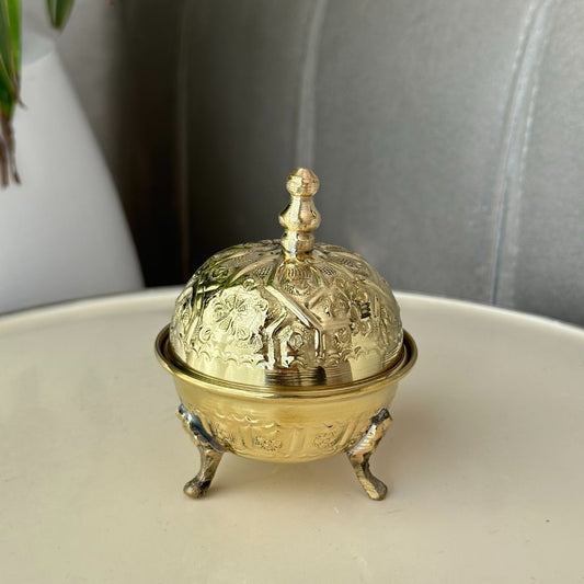 Sucrier traditionnel artisanal doré