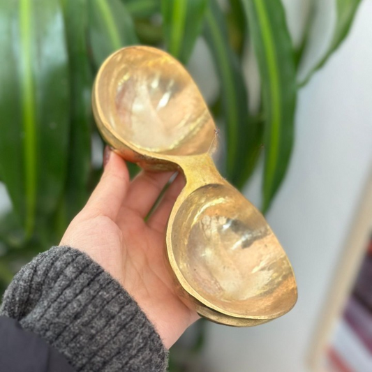 Ramequin double en cuivre doré